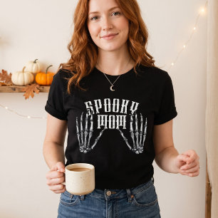 Skrämmande Vintage Skelett Halloween för Mamma T Shirt