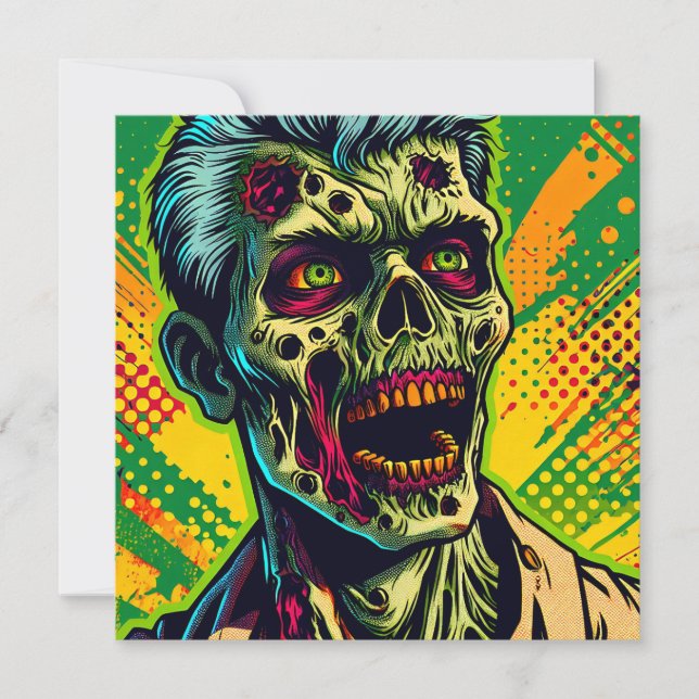 Skrämmande Zombie Halloweenfest (Framsida)