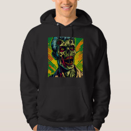 Skrämmande Zombie Halloweenfest Hoodie