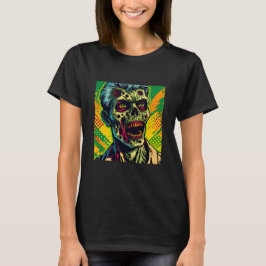 Skrämmande Zombie Halloweenfest T Shirt
