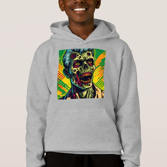 Skrämmande Zombie Halloweenfest T Shirt (Framsida)
