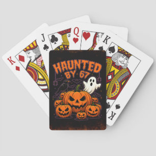 Skrämmas av 67 roliga spöken och pumpa Halloween Casinokort