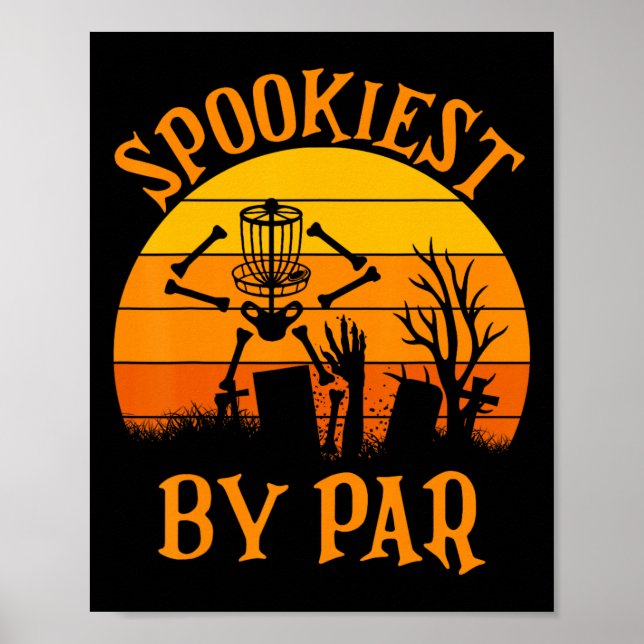 Skrämmaste Av Par Disc Golf Frisbee Golfare Spöke  Poster (Framsidan)
