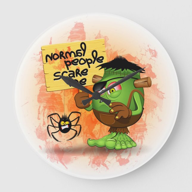 "Skrämmer det normalafolket mig" humoristiska Stor Klocka (Framsida)