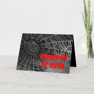 Skrämmer det verkliga spindelnätet Halloween Kort