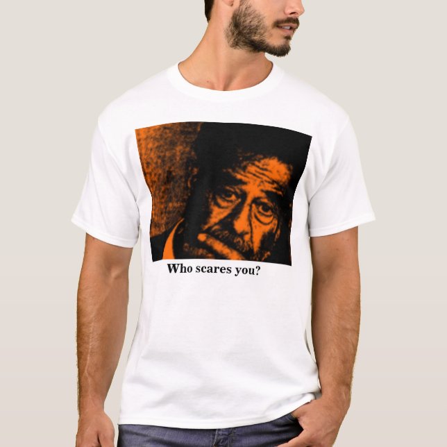 Skrämmer vem dig? t-shirt (Framsida)