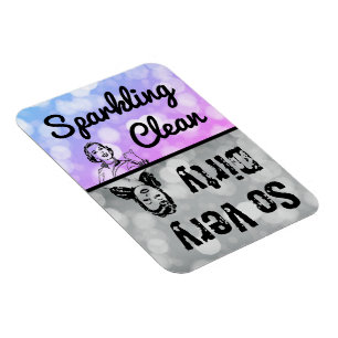Skrämplar ren/så smutsig Dishwasher-flik Magnet