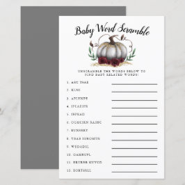 Skrampspel för vitpumpkin Baby Ord