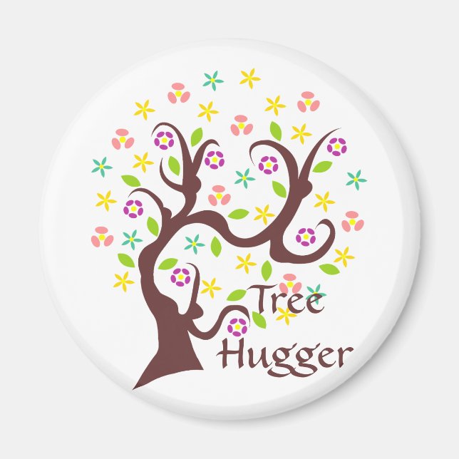 Skrämt Abstrakt Träd Magnet (Framsidan)