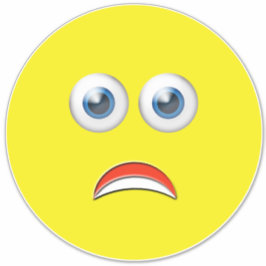 Skrämt Afraid Emoji Klistermärken