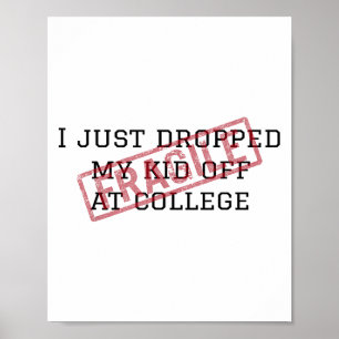 Skrämt att jag just släppt av mitt barn på college poster