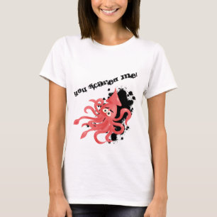 Skrämt bläckfisk t shirt