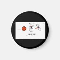Skrämt Bowling Pin Magnet