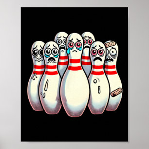 Skrämt Bowling Stift Tecknad Roligt  Bowlareare Hu Poster