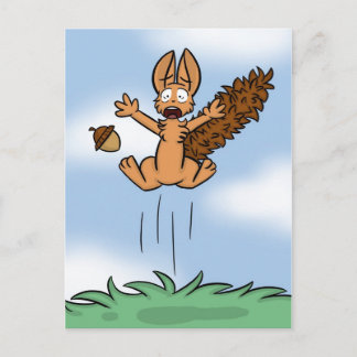 Skrämt ekorrevykort vykort