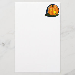 Skrämt Fånig Pumpkin Brevpapper