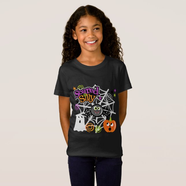 Skrämt Fånig T Shirt (Hel framsida)