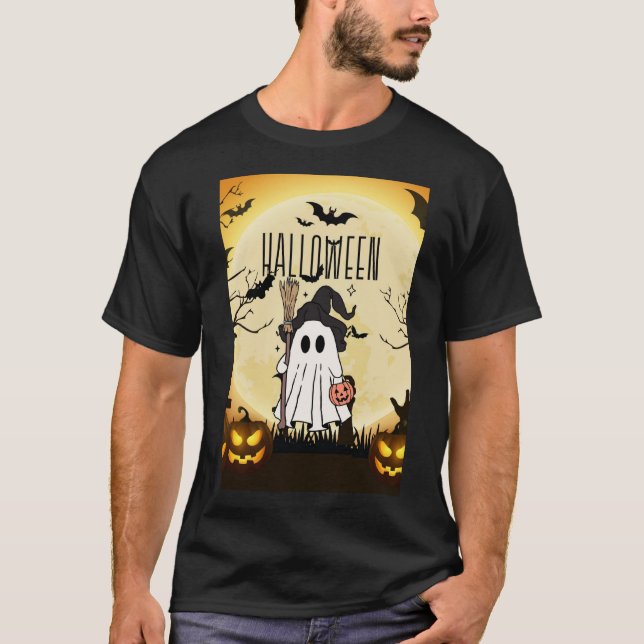 Skrämt Ghost t-shirt (Framsida)