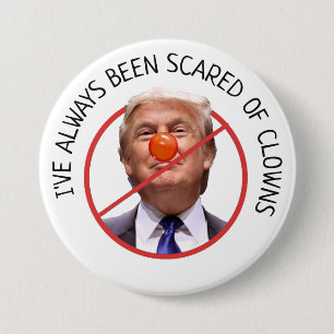 Skrämt Knappen Clowns Anti Donald Trump Knapp