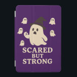 Skrämt men stark iPad mini skydd<br><div class="desc">Även det modigare lilla spöket kan känna sig skrämt ibland. Den här charmerande Halloween-temade designen har ett vackert spöke i en häxhatt, omgiven av mini spöken, och det klargörande budskapet: "Skrämt men stark". Perfekt för alla som är rädda, hittar styrka eller bara kärlek, tjusiga skämt! Perfekt för: Halloween ger barn...</div>