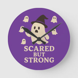 Skrämt men stark rund klocka