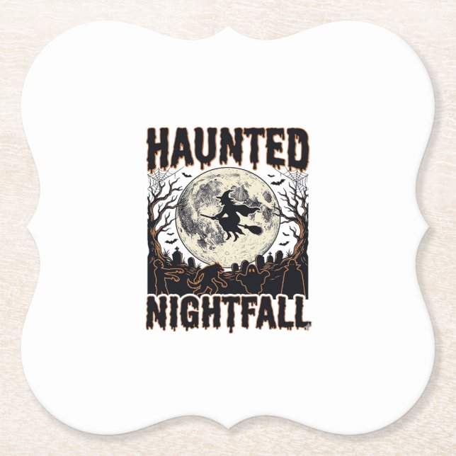 Skrämt natttröja Vintage gravyr Halloween De Underlägg Papper (Framsida)