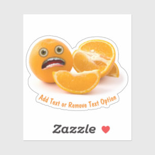 Skrämt Orange Klistermärken