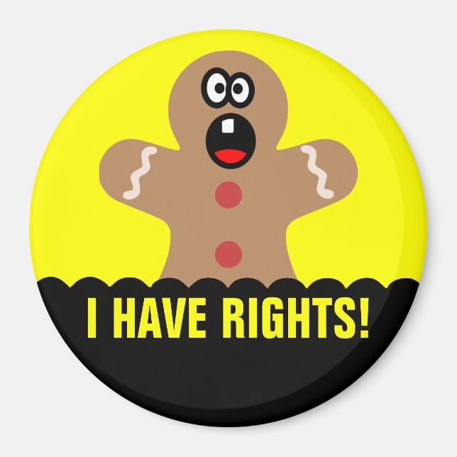 Skrämt Pepparkaksgubbar bästa julgäst Magnet (Framsidan)