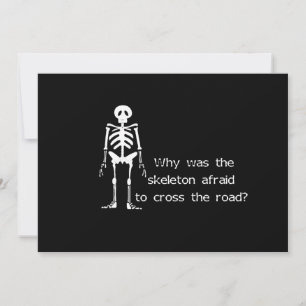 Skrämt Skeleton Inbjudningar