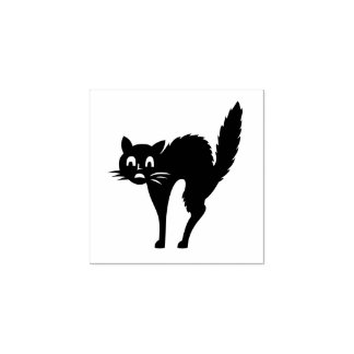 Skrämt Svart Halloween Katt Kids Roligt DIY Art Cr Stämpel