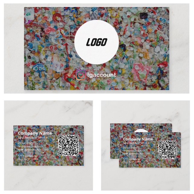 Skräp Bortforslingstjänst Professionell Design Visitkort (Junk Removal Hauling Service Professional Design Business Card
)