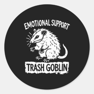 Skräp Goblin Ssum Känslomässigt Stöd Roligt Meme Runt Klistermärke