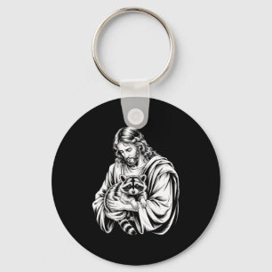 Skräp Panda Jesus Tvättbjörn Skräpad Tvättbjörn Dj Nyckelring