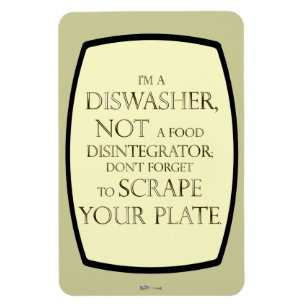 Skrapa din plåt (Dishwasher) (Guld effekt) Magnet