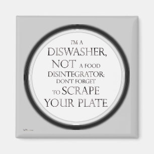 Skrapa din plåt (Dishwasher) (Silver effekt) Magnet