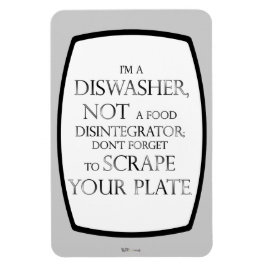 Skrapa ditt plan (Dishwasher) (Silver-effekt) Magnet