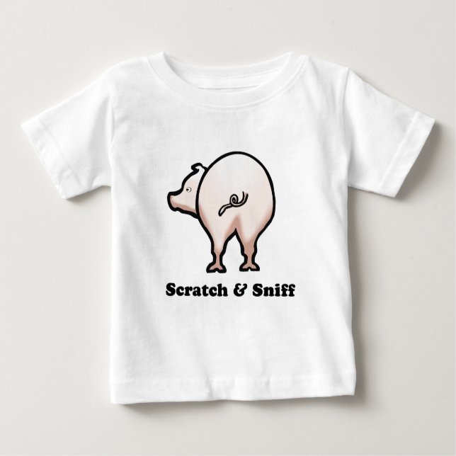 Skrapa n sniffar bebist-skjortan t shirt (Framsida)