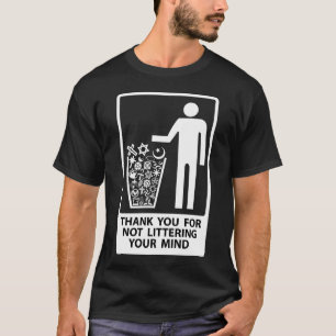 Skräpa ner inte ditt varar besvärad - mörka tyg t shirt