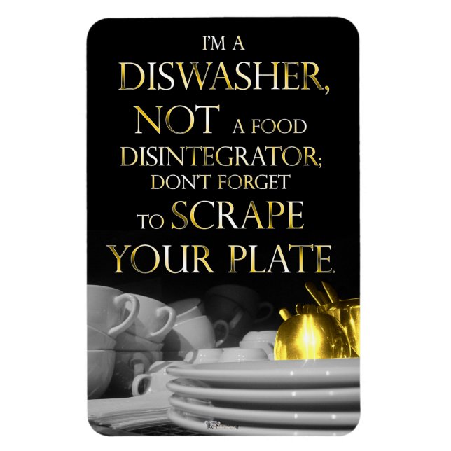 Skrapa plåt 2 (Dishwasher Magnet) (Golden) Magnet (Vertikal)