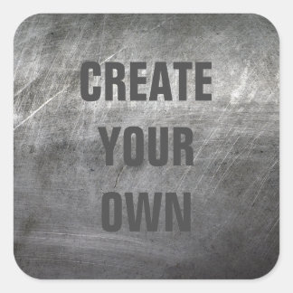 Skrapad borstad metallstruktur fyrkantigt klistermärke