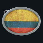 Skrapad och ha på sig colombiansk flagga för<br><div class="desc">Denna unika design presenterar flagga av Colombia med ett åldrigt,  och slitet verkställa. Stora skrapor och specks täcker det colombianska mönster som ge det en vintagelook. Busestrukturer hjälper att skapa en ojämn flaggadesign som är en snyggt långt som av visar din patriotism.</div>