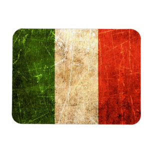 Skrapad och ha på sig italiensk flagga för vinta magnet