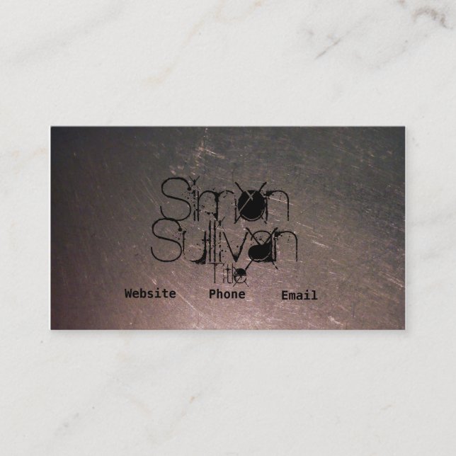 Skrapade rostfria visitkortar visitkort (Framsida)