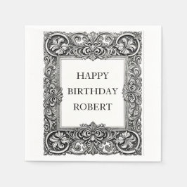 Skråpappersram i viktoriansk stil - elegant pappersservett