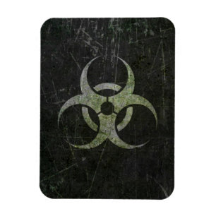 Skrapat och ha på sig Biohazardsymbol Magnet