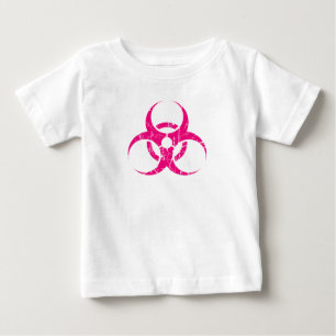 Skrapat rosa Biohazardsymbol Tee