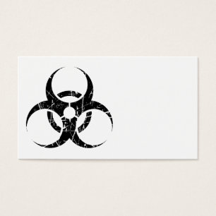 Skrapat svart Biohazardsymbol Visitkort