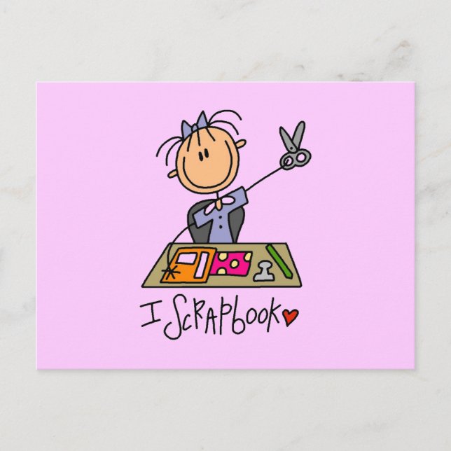 Skrapbodskjortor och skjortor av stick figur I Vykort (Framsida)