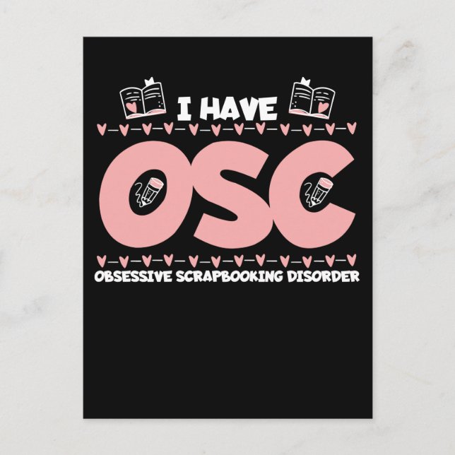 Skrapbojkottmissbrukare Crafter Funny Crafty Bok Vykort (Framsida)