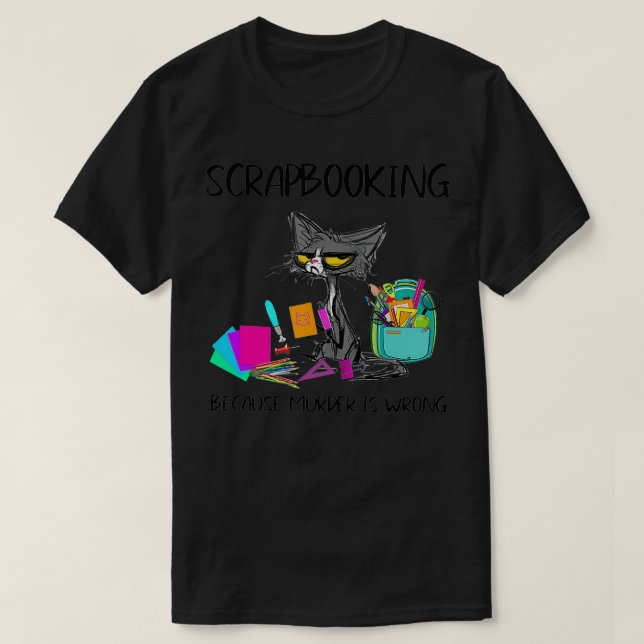 Skrapbojning eftersom mord är fel på Cat Lov. T Shirt (Design framsida)